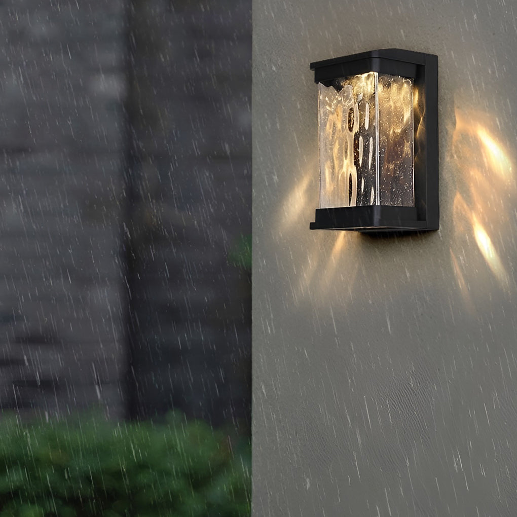 Waterproof Creative Glass Led Black Outdoor Wall Sconce