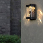 Waterproof Creative Glass Led Black Outdoor Wall Sconce
