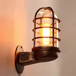 Retro Cage Shape Outdoor Wall Lamp Ha077313