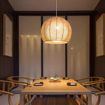 Rattan Rope Woven Lantern Led Pendant Light Li002203