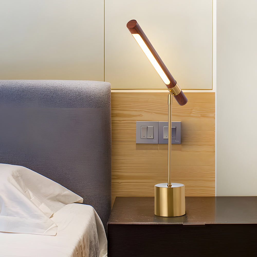 Products Linear Wood Dimmable Led Desk Lamp