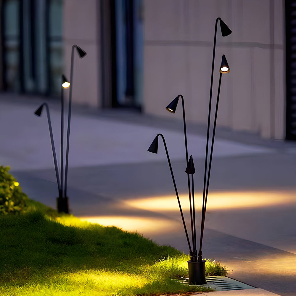 Classic Industrial Black Multi Head Led Floor Lamp