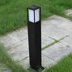 Modern Black Aluminum Bollard Path Light – 31.5" Tall Outdoor Square Lighting