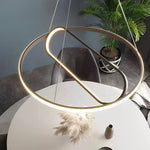 Round Oval Led Black Chandelier Li002236