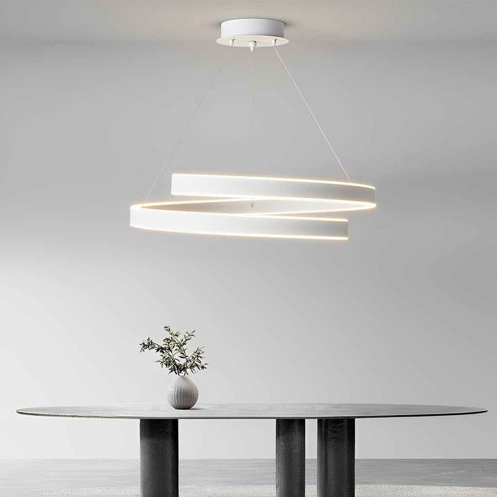 Rotating White Nordic Chandelier Ha083139