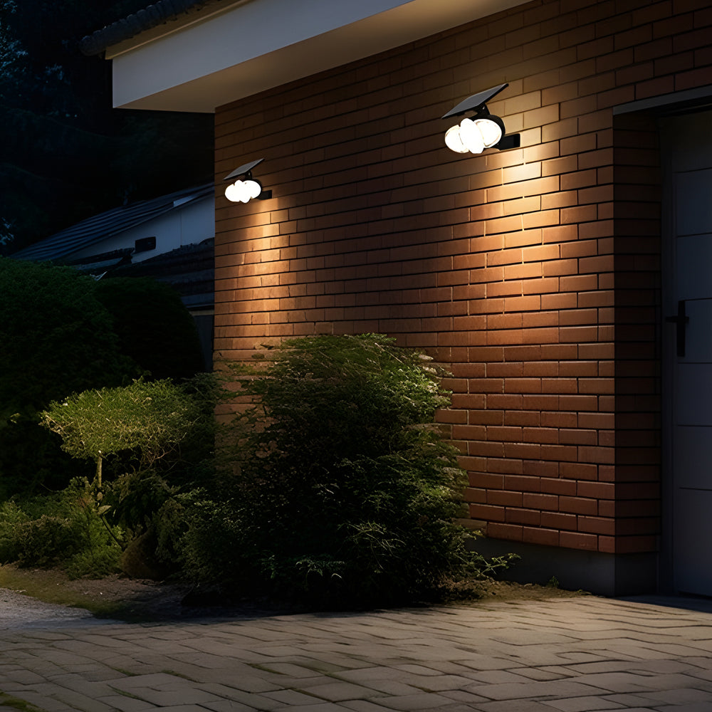Solar Motion Security Light 3 Head Outdoor Led Wall Fixture With Motion Sensor