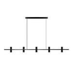 Led Copper Black Stone Linear Island Pendant Light