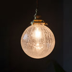 Spherical Glass Cracked Pattern Ceiling Lamp Li001924