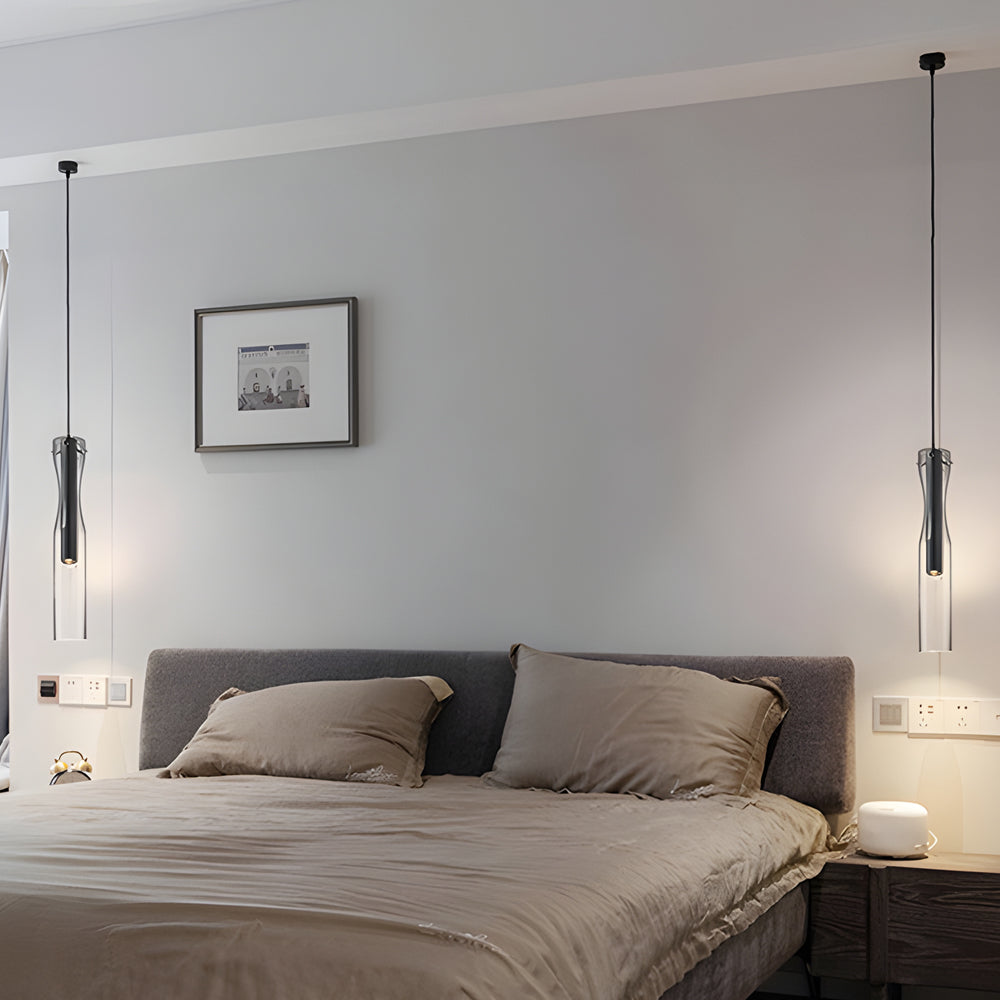 Long Glass Copper Luxury 3 Step Dimming Simple Modern Pendant Lights Fixture Li002773