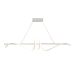 Nordic LED Linear Chandelier with Stepless Dimming for Modern Dining and Kitchen Spaces