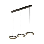 Modern 1 3 Light Black Chrome Round Metallic Led Pendant Light