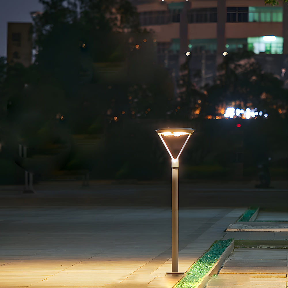 Solar Outdoor Post Garden Pole Light With Dual Motion Sensor