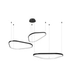 Black 1 2 3 Light Triangle Ring Chandelier