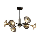 6 8 Lights Flowers Crystal 3 Step Dimming Copper Post Modern Chandelier