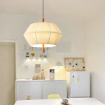 Soren Linen Pendant Light – Geometric Nordic Design for Modern Interiors