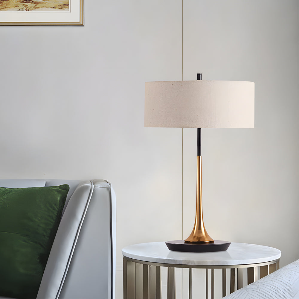Brass And Espresso Bronze Modern Table Lamp
