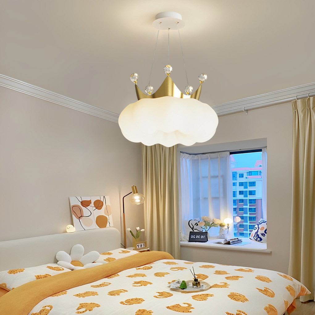 Clouds Crystal Crowns Led Pendant Light Ha083105