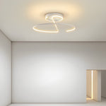 16 Inch Sleek Wire Inspired Circular Modern Led Semi Flush Mount Ceiling Light