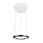 Modern Led Ring Shaped Pendant Light With Acrylic Shades For Living Room