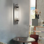 Industrial Vintage Flute Iron 1 Light Wall Lamp Chrome