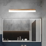 Wooden Led Bathroom Vanity Light Plastic Shade
