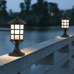 Round Cage Solar Fence Post Light Ha092390