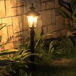 Classic Black LED Outdoor Post Light with Water Glass Lens