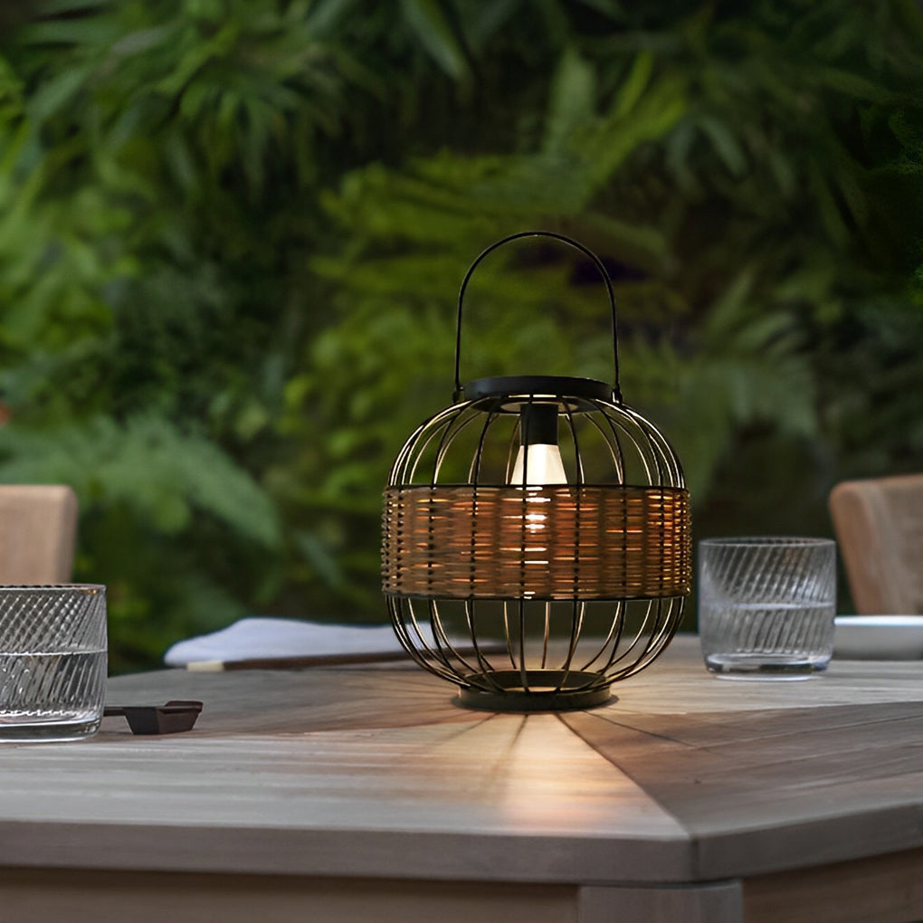 Cage Shape Outdoor Solar Lantern Ha082027