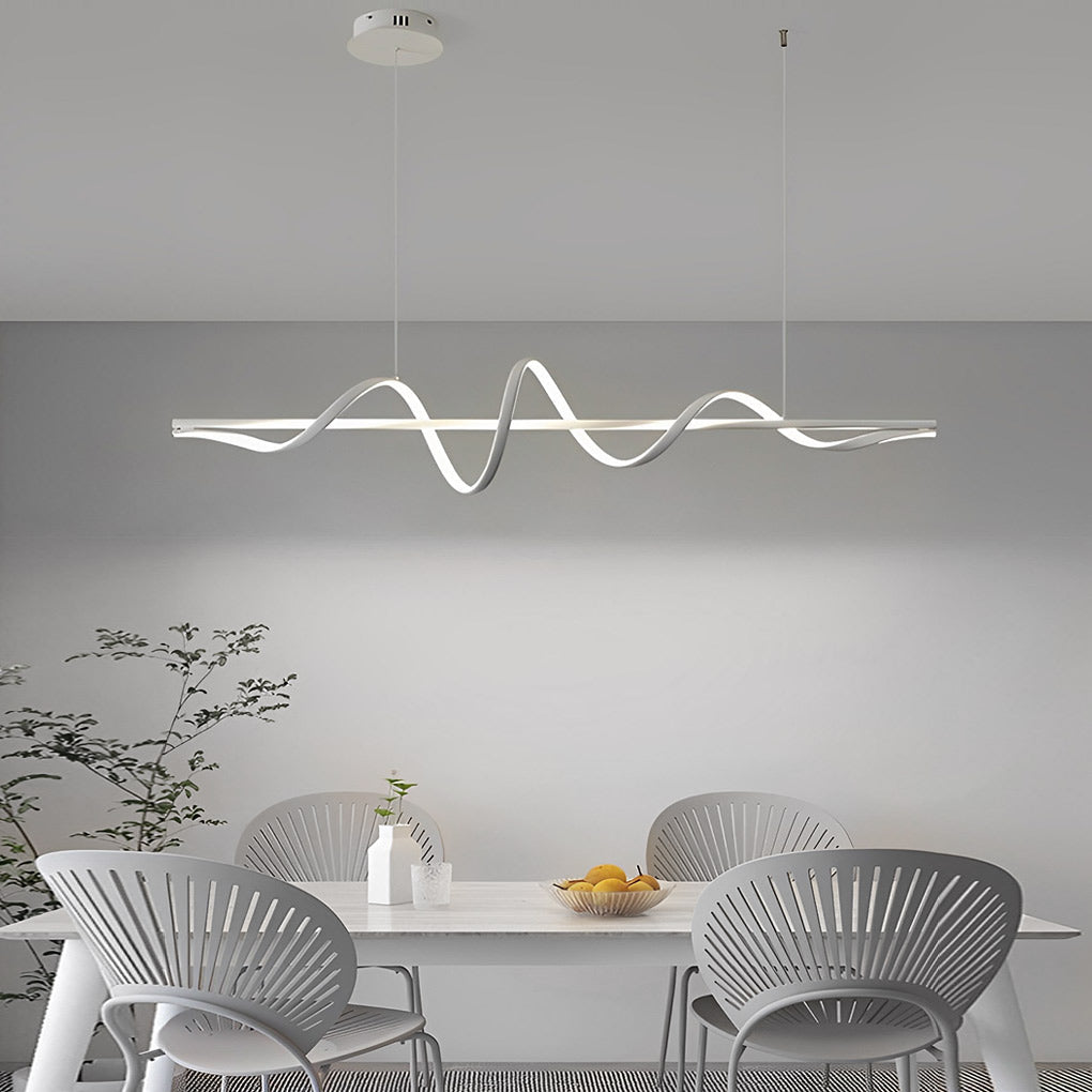 Aurelia 360° Rotating LED Chandelier — Nordic Modern Pendant Light for Dining and Living Spaces