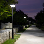 1 Light Black 98 In 118 In Solar Led Square Post Street Light