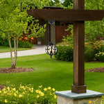 European Style Retro Pendant Aluminum Glass Hanging Ball Outdoor Ceiling Light