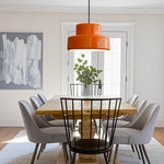 Modern Vintage Bauhaus Orange Pendant Light