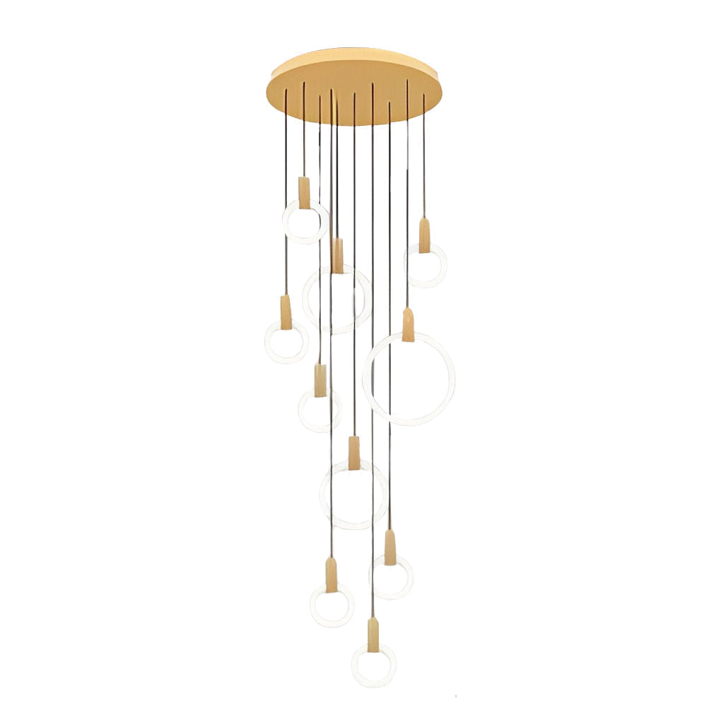 Minimalist Nordic Duplex Stair Chandelier Ha084864