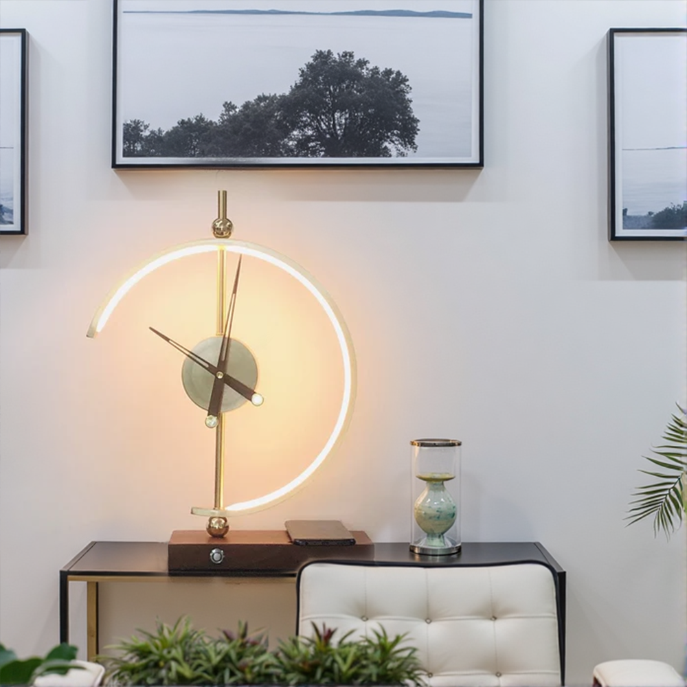 Chic Luxury Lamp Clock