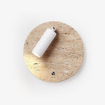Travertine Axis Directional Wall Sconce in Natural Stone