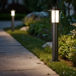 Minimalist Outdoor Bollard Light with E27 LED Bulb for Pathway and Garden