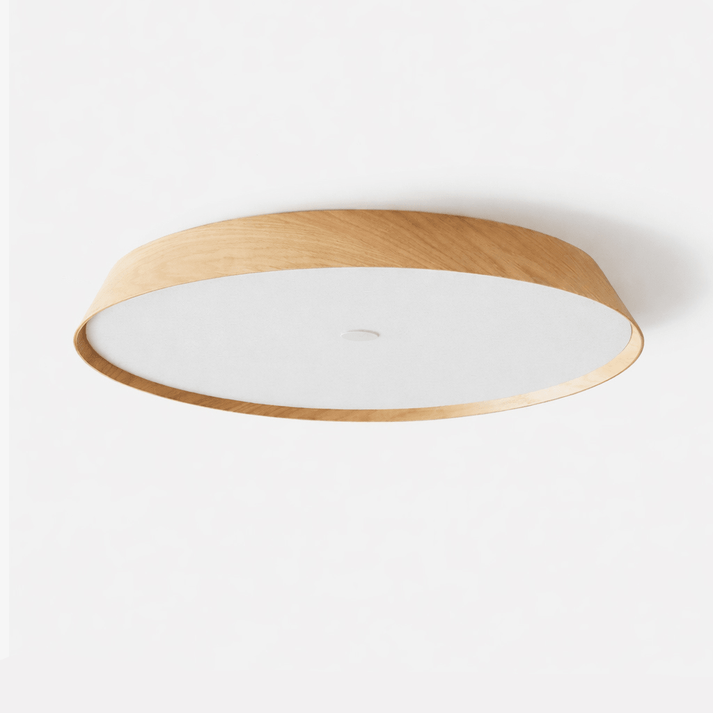 Lunara Wood Ring LED Ceiling Light – Modern Flush Mount for Bedroom & Living Room