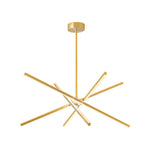 Aurelia 4-Light Linear LED Chandelier in Black and Gold