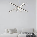 Aurelia 4-Light Linear LED Chandelier in Black and Gold