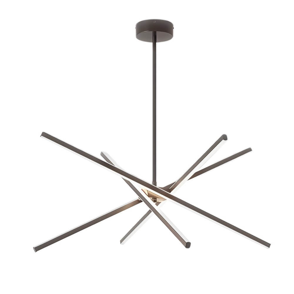 Aurelia 4-Light Linear LED Chandelier in Black and Gold