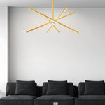 Aurelia 4-Light Linear LED Chandelier in Black and Gold