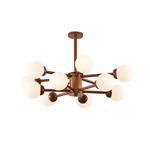 Kozan Wooden Chandelier – Sculptural Modern Pendant Light for Dining Room and Living Room