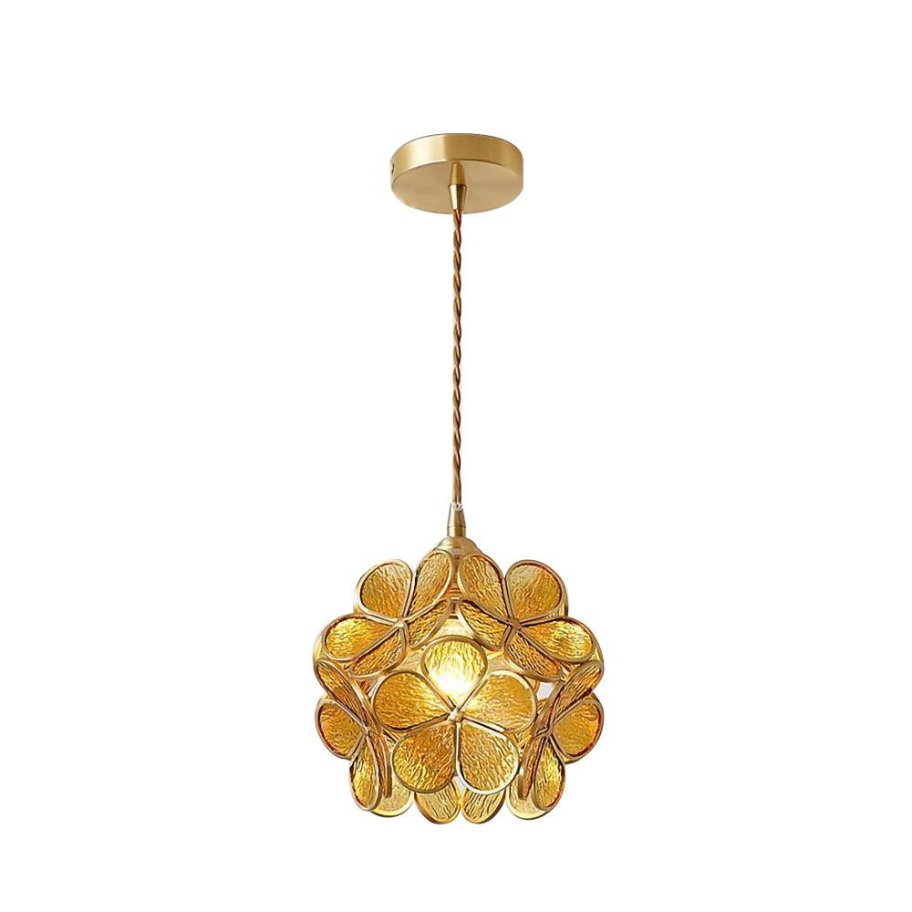 Floral Glass Pendant Light