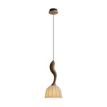Elowen Twisted Wood Pendant Light – Sculptural Designer Ceiling Lamp