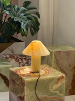 Marbelle Onyx Table Lamp – Hand-Carved Natural Stone Bedside Light