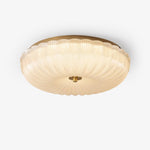 Ripple Glass Ceiling Light – Modern Flush Mount LED Fixture in Gold