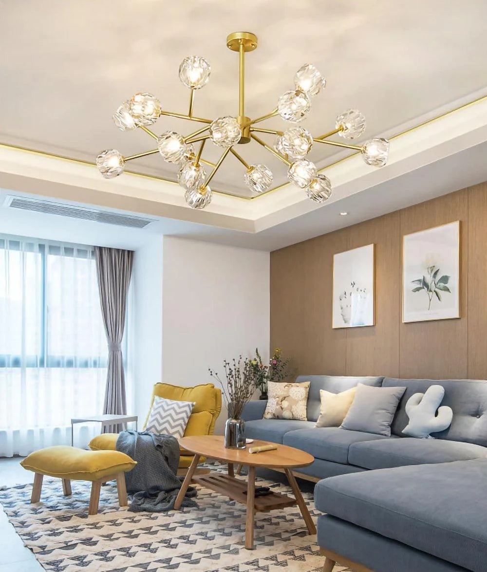 Glass Ball Cascade Chandelier