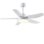 46 Inch Led 6 Speed Downrod Ceiling Fan Lights With Remote And 5 Quiet Reversible Blades