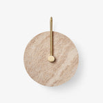 Lior Travertine Wall Sconce with Brass Hook – Modern LED Wall Lamp
