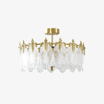 Intricate Round Glass Chandelier